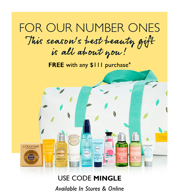 FREE gift with any $111 purchase* USE CODE MINGLE. SHOP NOW.