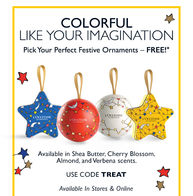 FREE Ornaments with purchase* USE CODE TREAT