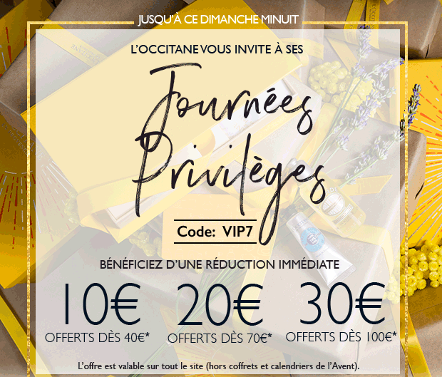 LOccitane vous invite ses Journes Privilges !