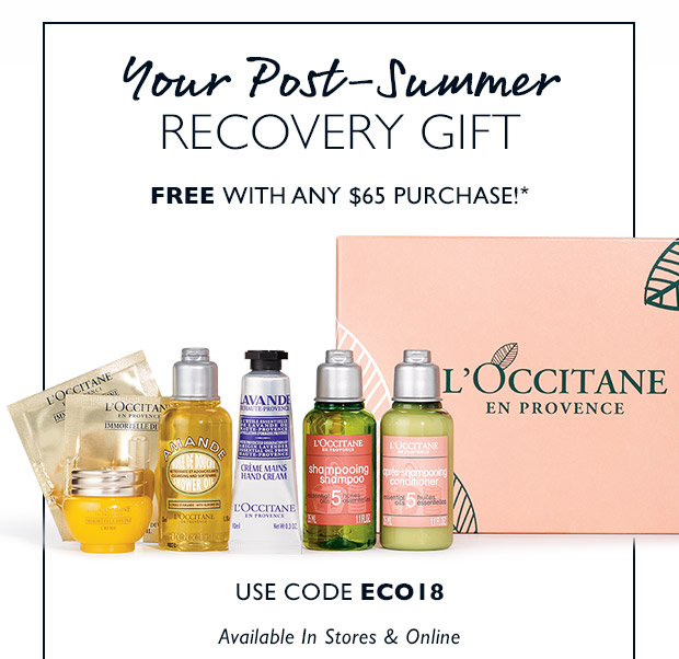 Free Gift with any $65 purchase* USE CODE ECO18. SHOP NOW.