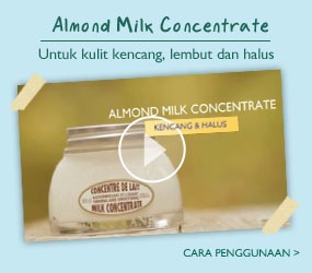 Almond Milk Concentrate. Untuk kulit kencang, lembut dan halus. Klik disini untuk melihat cara pemakaiannya.