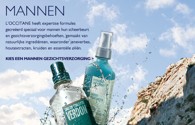 HOMME L'Occitane a cr&eacute;&eacute; une gamme de soins formul&eacute;s sp&eacute;cialement pour les besoins des peaux masculines - DECOUVRIR LES SOINS POUR HOMMES > 