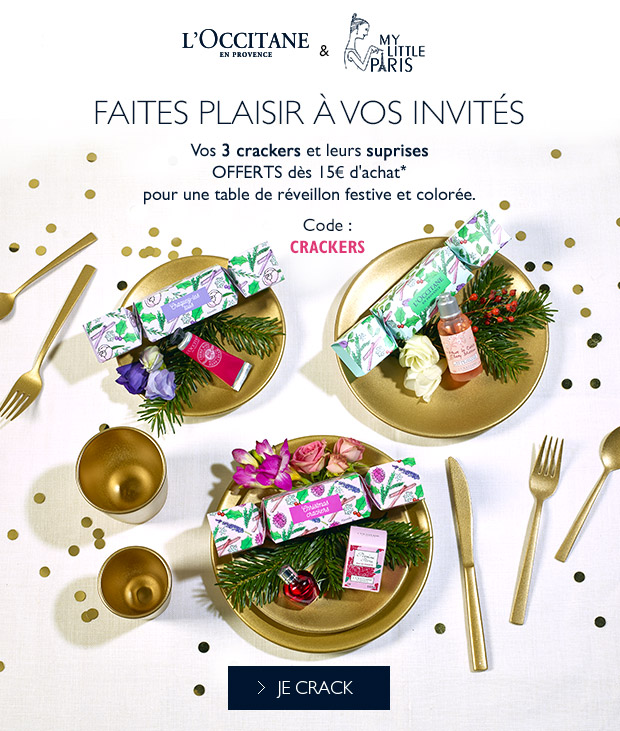 Vos 3 crackers et leurs suprises OFFERTS