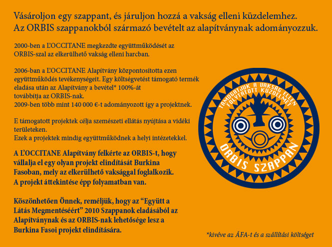 Szappan az ORBIS Alapítványért