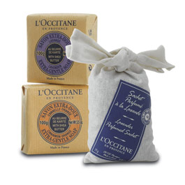 Lavender Sachet & Shea Soaps Gift Set