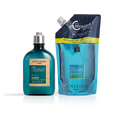 Duo Gel Douche Cap Cédrat et son éco-recharge - L'Occitane en Provence