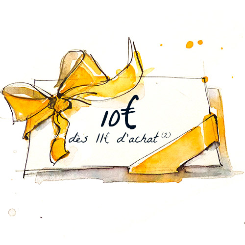 10€ offert dès 11€ d'achat sur votre prochain achat (2), dès 150 points