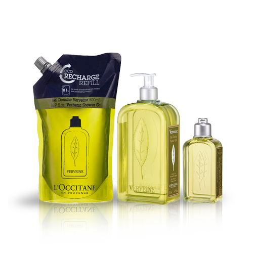 verbena shower gel eco-refill bundle