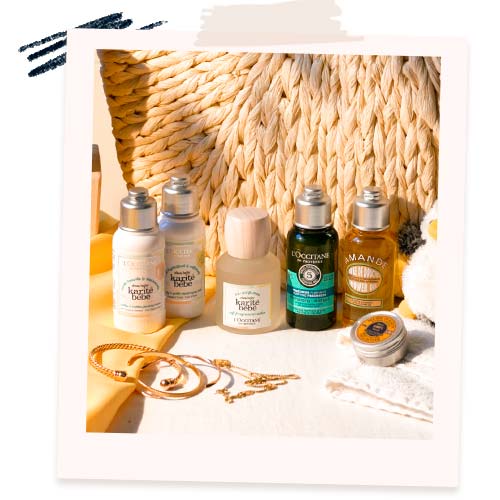 Plus de stress pendant la préparation des bagages, cette année vous n'oublierez rien : nos formats voyage s'occupent de tout. En +, on peut les recharger.