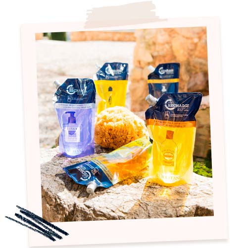 Avec nos éco-recharges vous ne serez plus jamais à court de produits ! En +, c'est l'occasion de sensibiliser les plus petits à la réduction de plastique. 