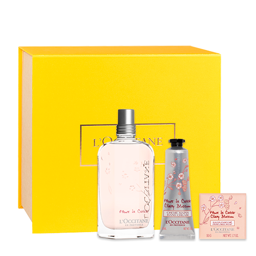 Vista 2 L'OCCITANE Presente Trio Essencial Flor de Cerejeira L'OCCITANE en Provence L'OCCITANE en Provence