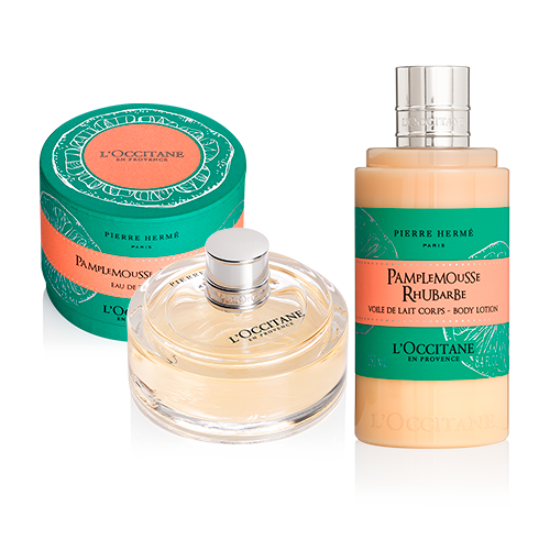 Vista 2 L'OCCITANE Duo Hidratação e Fragrância Pierre Hermé - Grapefruit & Ruibarbo L'OCCITANE en Provence L'OCCITANE en Provence