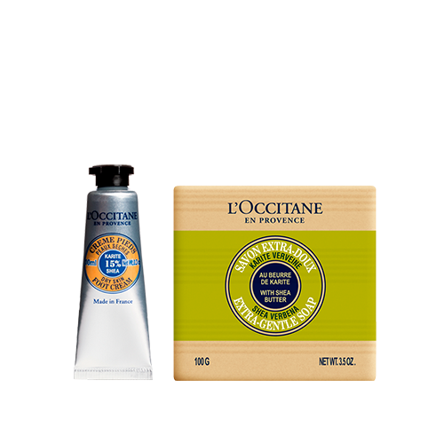 Vista 2 L'OCCITANE Sabonete Karité Verbena 100g + Creme de Pés Karité 10ml L'OCCITANE en Provence L'OCCITANE en Provence