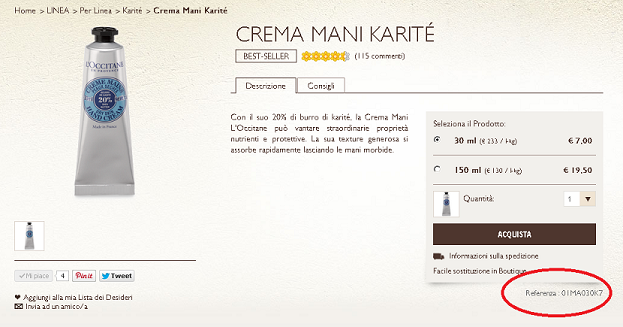 Come trovare il codice prodotto