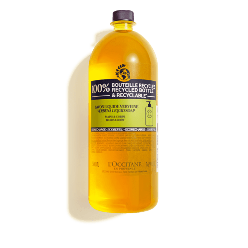 Éco-Recharge Savon Liquide Mains et Corps Verveine 500 ml