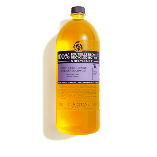Éco-Recharge Savon Liquide Mains et Corps Lavande 500 ml