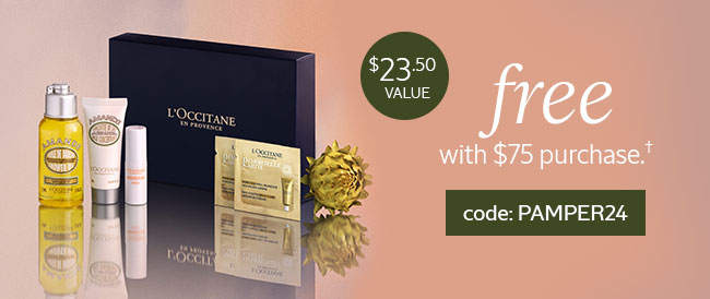 FREE WITH $75 PURCHASE† | CODE: PAMPER24